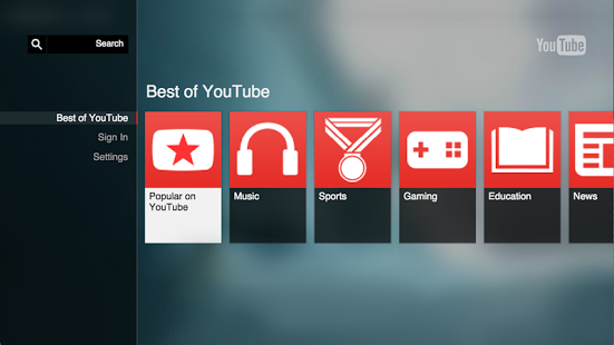 Download YouTube for Google TV
